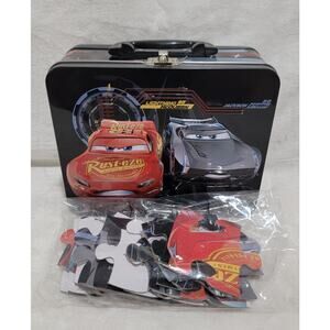 Disney Pixar Cars 3 Puzzle 24 Piece Metal Tin Lightning McQueen & Jackson Storm